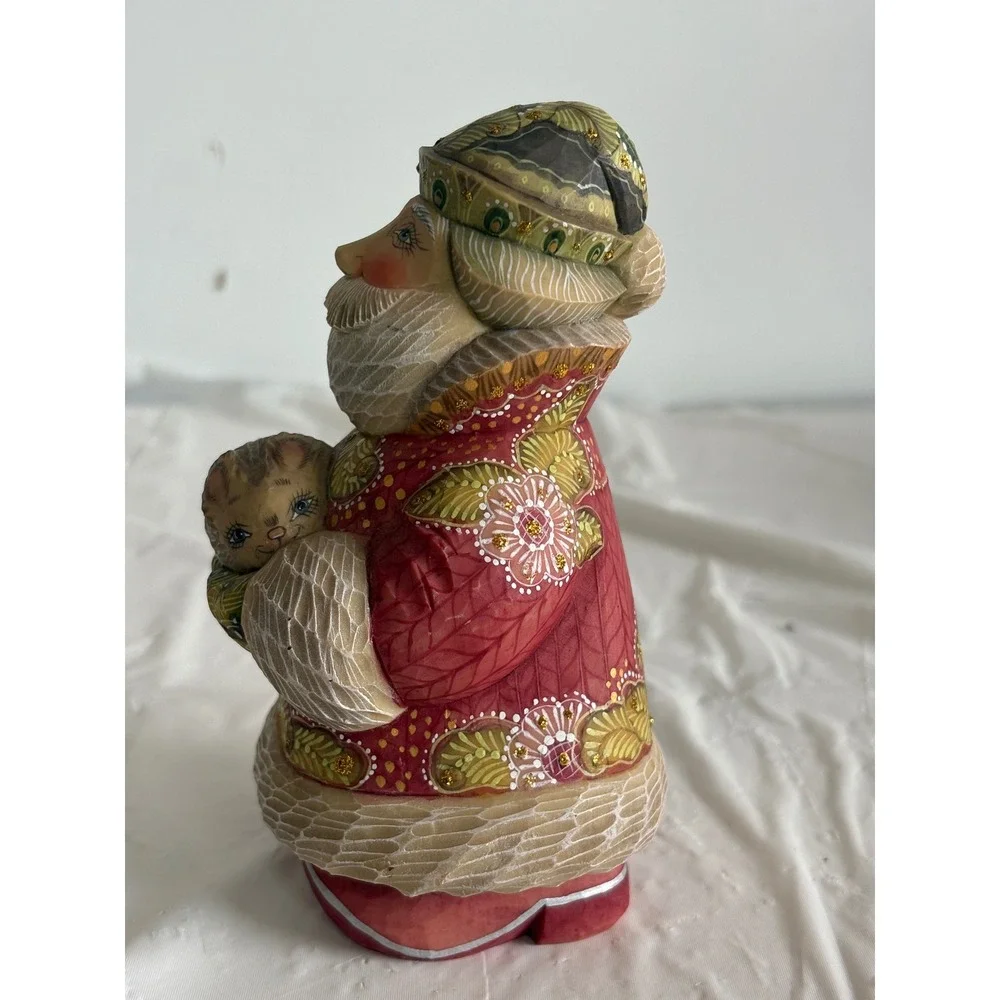 G. DeBrekht Forest Friends Santa w/ Bunny Figurine 51780-5 Limited Edition 2004